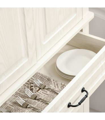 HOMCOM 180cm Kitchen Pantry Storage Cabinet Server Food Organizer, White