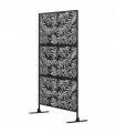 Outsunny 6.5FT Metal Outdoor Privacy Screen Panel with Stand and Ground Stakes