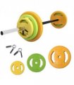 HOMCOM 20kg Weights Barbell Set with Non-slip Handle for Strength Training