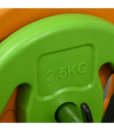 HOMCOM 20kg Weights Barbell Set with Non-slip Handle for Strength Training