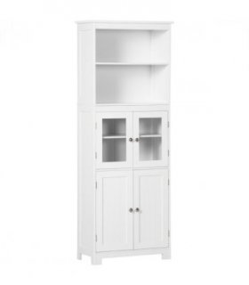 Kitchen Cupboard Storage Cabinet White 60cm x 30cm x 162cm Adjustable Shelves