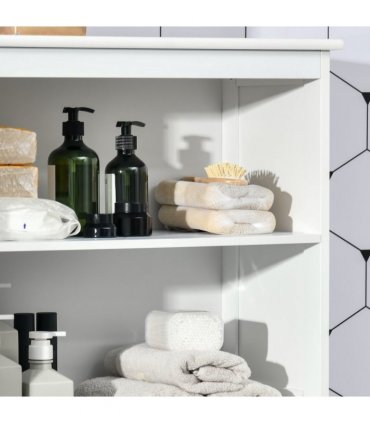 Kitchen Cupboard Storage Cabinet White 60cm x 30cm x 162cm Adjustable Shelves