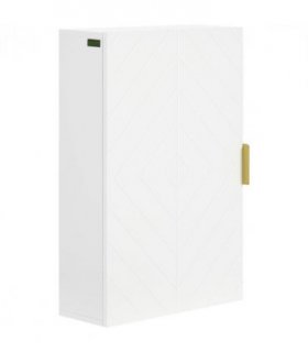 Bathroom Wall Cabinet White 40W x 15D x 60H cm Adjustable Shelves Modern Design