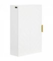 Bathroom Wall Cabinet White 40W x 15D x 60H cm Adjustable Shelves Modern Design