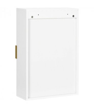 Bathroom Wall Cabinet White 40W x 15D x 60H cm Adjustable Shelves Modern Design