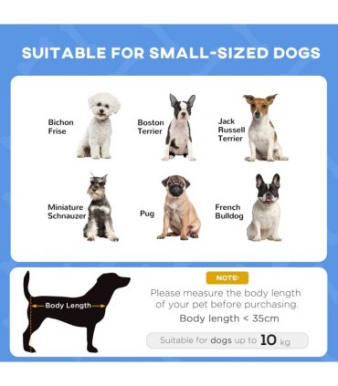 PawHut 61cm Elevated Dog Bed Cooling Raised Pet Cot UV Protection Canopy Blue