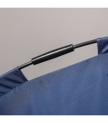PawHut 61cm Elevated Dog Bed Cooling Raised Pet Cot UV Protection Canopy Blue