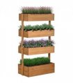Outsunny Raised Garden Bed Wooden Plant Stand Orange