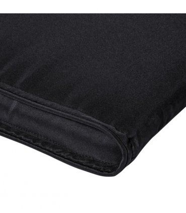 Garden Sun Lounger Chair Cushion Black Polyester 198Lx53Wx5T cm Double-Stitched