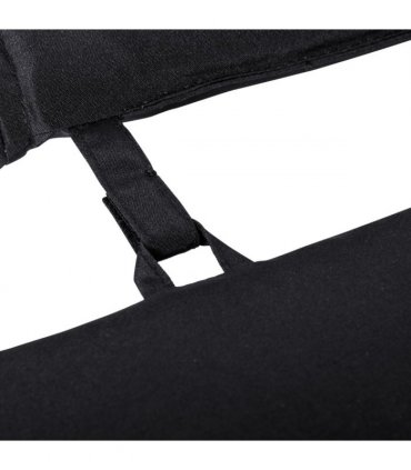 Garden Sun Lounger Chair Cushion Black Polyester 198Lx53Wx5T cm Double-Stitched
