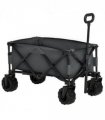 Outdoor Cart Folding Cargo Wagon Trailer Metal Green 108cm x 55cm x 89cm