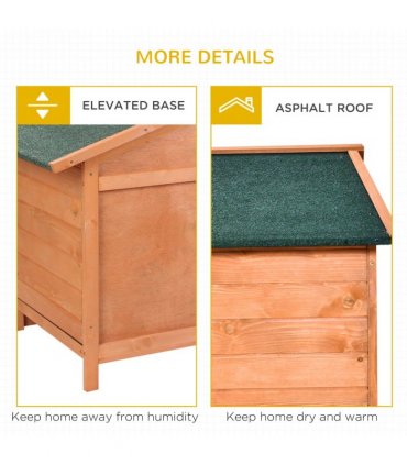 Wooden Rabbit Hutch Detachable Pet House with Openable Run & Roof