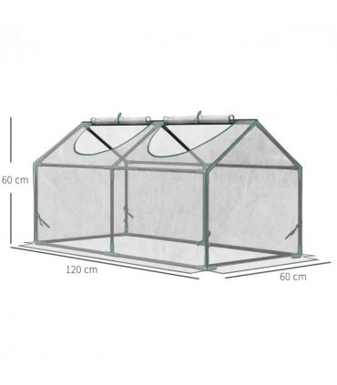 Outsunny Greenhouse Plants Foil Tomato Vegetable House W/ 2 Windows Clear