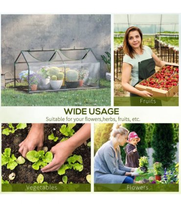 Outsunny Greenhouse Plants Foil Tomato Vegetable House W/ 2 Windows Clear
