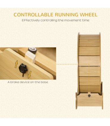 Cat Treadmill, Wooden Cat Running Wheel with Brake, Cat Exercise Wheel