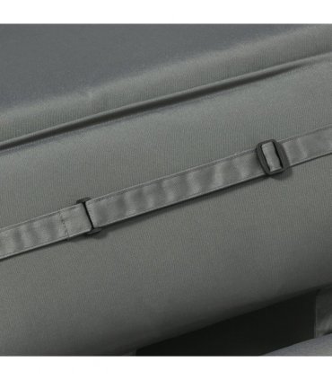 Garden Chair Cushion Grey Polyester 198Lx53Wx5T cm Outdoor Patio Furniture