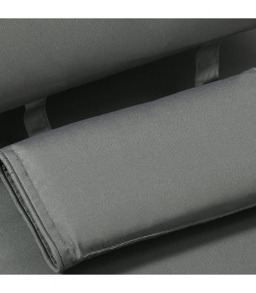 Garden Chair Cushion Grey Polyester 198Lx53Wx5T cm Outdoor Patio Furniture