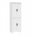 HOMCOM Modern Kitchen Cupboard Storage Cabinet with 4 Shelves, White