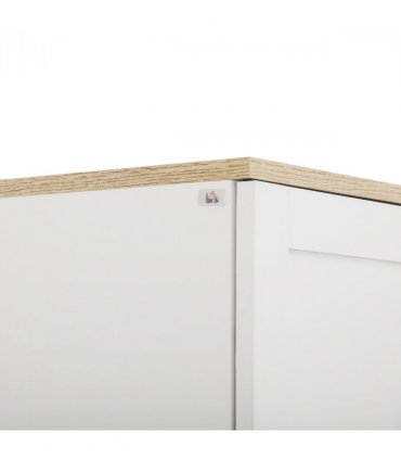 HOMCOM Modern Kitchen Cupboard Storage Cabinet with 4 Shelves, White