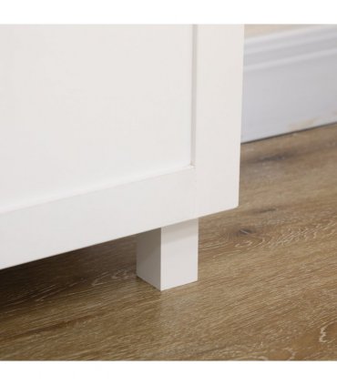 HOMCOM Kitchen Cupboard Storage Cabinet with Drawer, Countertop, White
