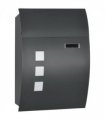 HOMCOM Weatherproof Wall Mounted Letter Box Post Box w/ Key Viewing Windows