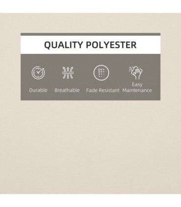 Polyester Cream Outdoor Lounge Chair Cushion Head Pillow Double Construction