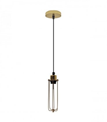 Ceiling E27 Pendant Light - Metal Black PVC 95cm Adjustable Vintage Hanging Lamp