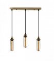 3 Head Rectangular Ceiling E27 Pendant Light with Wire Cage - Industrial Vintage Hanging Lamp