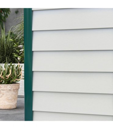 Metal Garden Shed White 193W x 271D x 208H cm 9'x6' Galvanized Tool Storage Shed