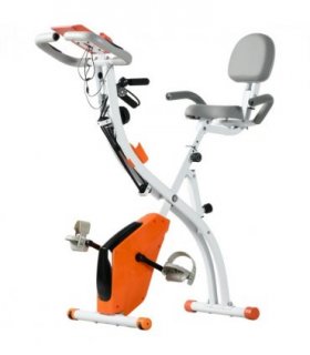2-In-1 Upright Exercise Bike 8-Level Adjustable with Pulse Sensor Orange