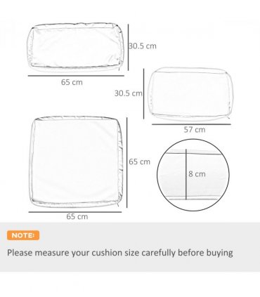 Polyester Grey 65cm x 65cm x 8cm Cushion Covers Pack of 14 Seat Large Small
