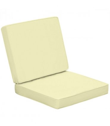 Outdoor Seat and Back Cushion Set Replacement Cushions, Cream White