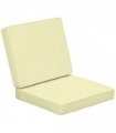 Outdoor Seat and Back Cushion Set Replacement Cushions, Cream White