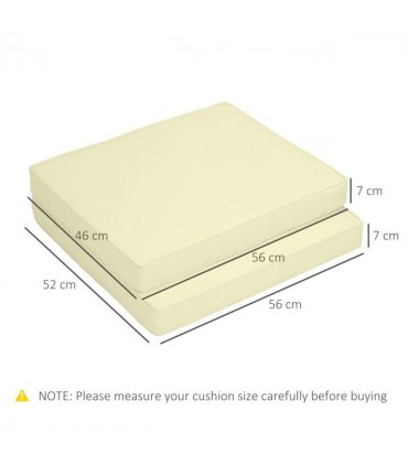 Outdoor Seat and Back Cushion Set Replacement Cushions, Cream White