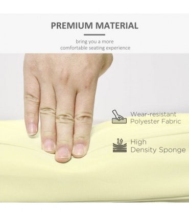 Outdoor Seat and Back Cushion Set Replacement Cushions, Cream White