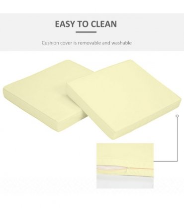 Outdoor Seat and Back Cushion Set Replacement Cushions, Cream White