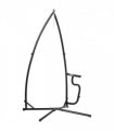 Hammock Chair Stand Only Heavy Duty Metal C-Stand Indoor or Outdoor