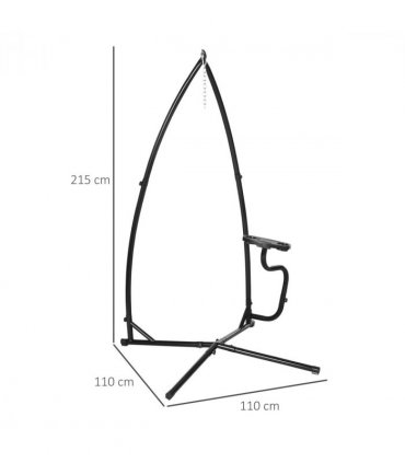 Hammock Chair Stand Only Heavy Duty Metal C-Stand Indoor or Outdoor