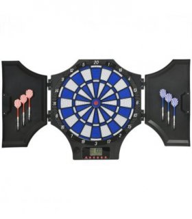 Electronic Dart Board Set with Cabinet, 31 Games, for 8 Players