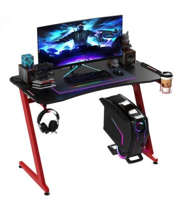 Gaming Desk with Gamepad Holder Cup Holder Headphone Hook Home Office