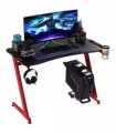 Gaming Desk with Gamepad Holder Cup Holder Headphone Hook Home Office