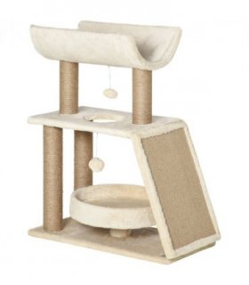 Cat Tree Kitten Tower w/ Scratching Post, Pad, Bed, Perch, Toy Ball