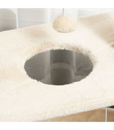 Cat Tree Kitten Tower w/ Scratching Post, Pad, Bed, Perch, Toy Ball