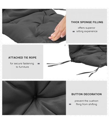 Set of 2 Garden Chair Cushions Seat Pad for Outdoor & Indoor Use