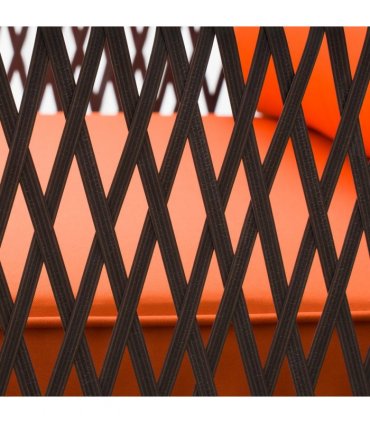 PE wicker Orange 3 Pieces Patio Rattan Bistro Set with Tempered Glass Table