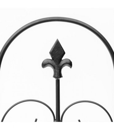 Garden Fencing Metal Border Edging Black 307W x 83H cm Elegant Pattern