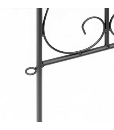 Garden Fencing Metal Border Edging Black 307W x 83H cm Elegant Pattern