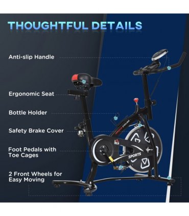 Exercise Training Bike Indoor Cycling Bicycle Trainer LCD Monitor