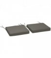 Polyester Dark Grey 45 x 45cm Replacement Garden Seat Cushion Pad with Ties