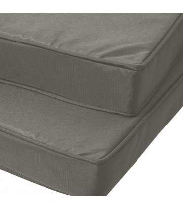 Polyester Dark Grey 45 x 45cm Replacement Garden Seat Cushion Pad with Ties